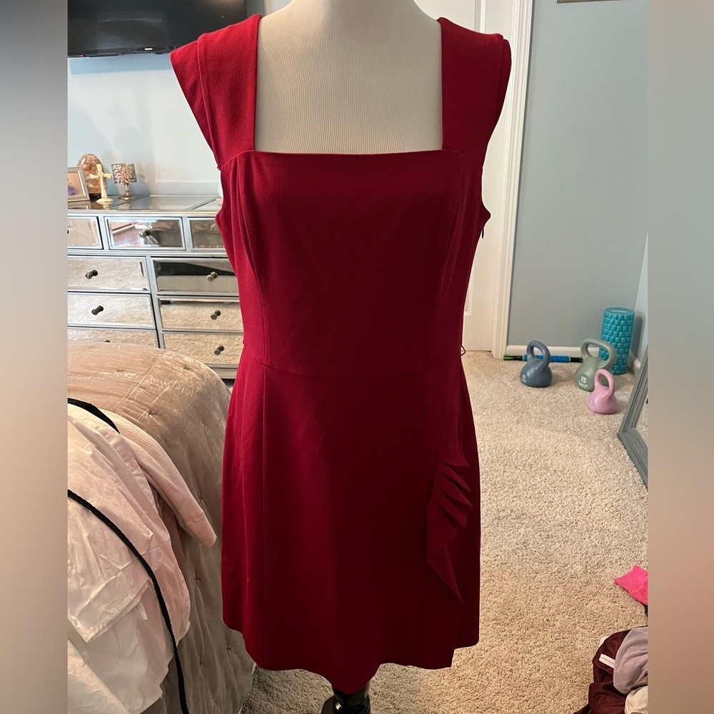 Express fully lined red dress sz 12